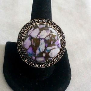 Man's 50ct charoite dress ring Size 9.5 💜